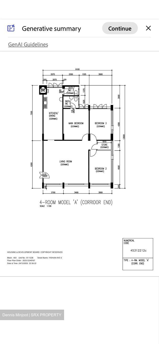 Blk 403 Yishun Avenue 6 (Yishun), HDB 4 Rooms #617154141